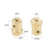 sourcing map Hexagonal Coupling 3 mm Bore Motor Hexagonal Brass