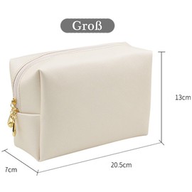 Large Capacity Travel Cosmetic Bag Women, Waterproof Portable PU Leather Toiletry Bag, Multifunctional Travel Toiletry Bag Makeup Organizer Storage Bag for Women（Large-Black）