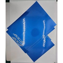 Moto Junkeez Fork Skins Cover Blue Carbon Fiber Vinyl Graphics Yamaha YZ 250FX 450FX 125 250