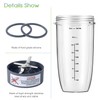 4-Piece Blender Cup and Blade Replacement Parts 32oz Cup and