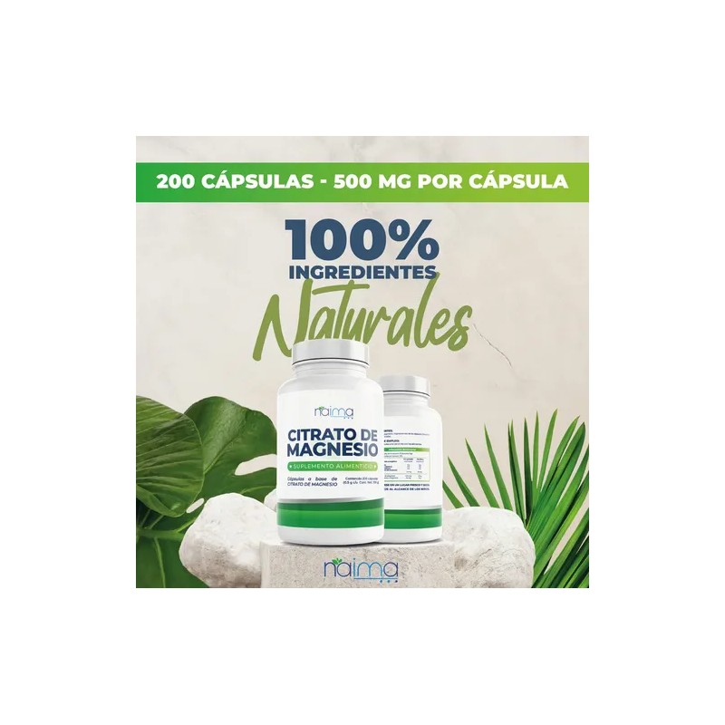 Citrato De Magnesio - 100% Puro - 500mg - 200