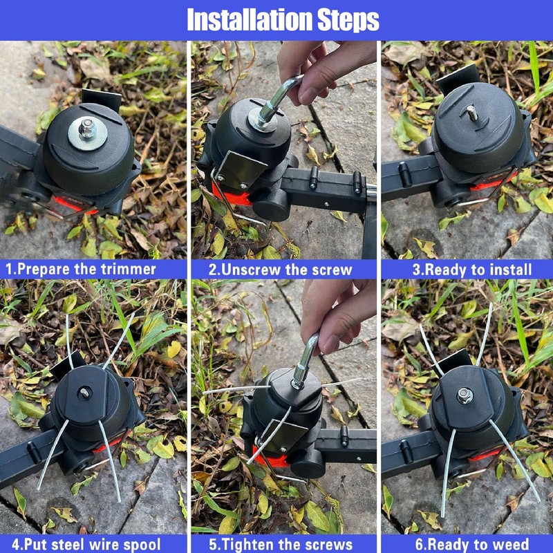 10 PCS String Trimmer Head, Weed Wacker Attachments Electric Weed