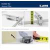 Kason 1245 Reversible Cam-Rise Hinge, 1 to 3/4 Inch Offset,