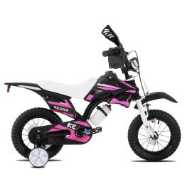 JOYKIE JOYSTAR 12" HI-ten Steel Kids Motorcycle Bike Front Caliper Brake Rear Coaster Brake Chain Guard Training Wheels 85% SKDGender: Unisex, Color: Pink, Size: 12inch