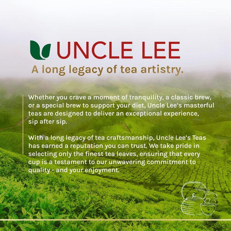 Uncle Lee's Organic Oolong Tea Bags, 40 Count – Antioxidant-Rich,