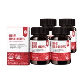 Correct Iron Supplement Vitamin C 90 Tablets x 4 Bottles (360 Tablets for 12 Months) / 올바른 철분제 비타민C 90정 4병 (총 12개월 360정)