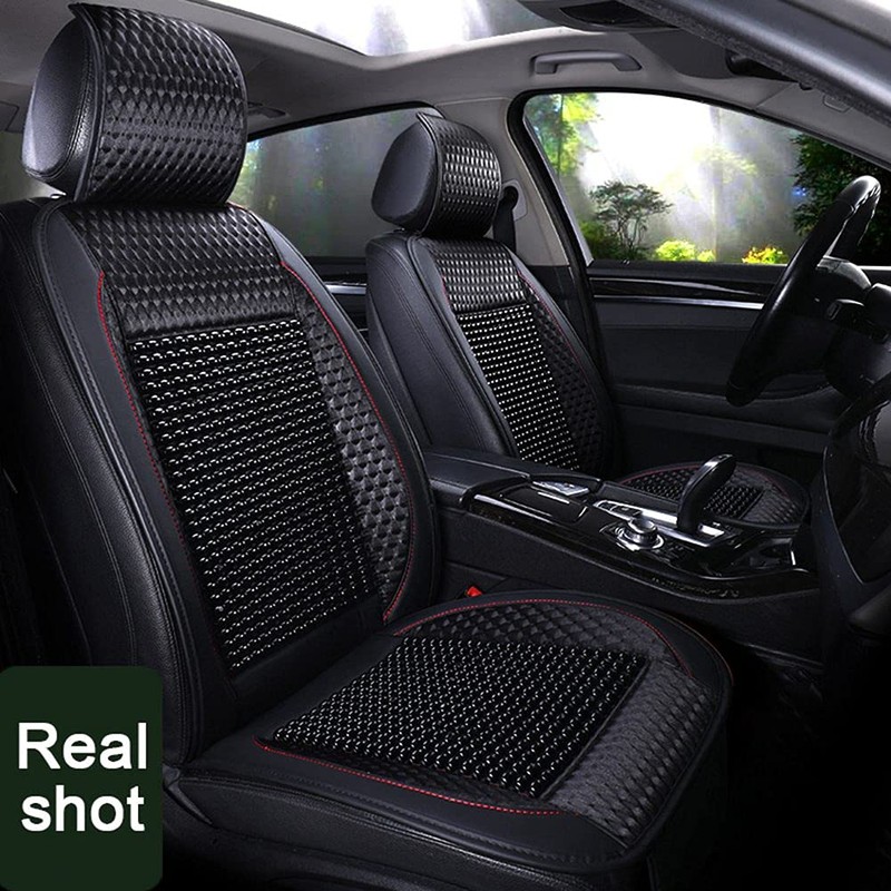 Blueshyhall Wooden Beaded Car Seat Cover Comfortable Massage Car Seat