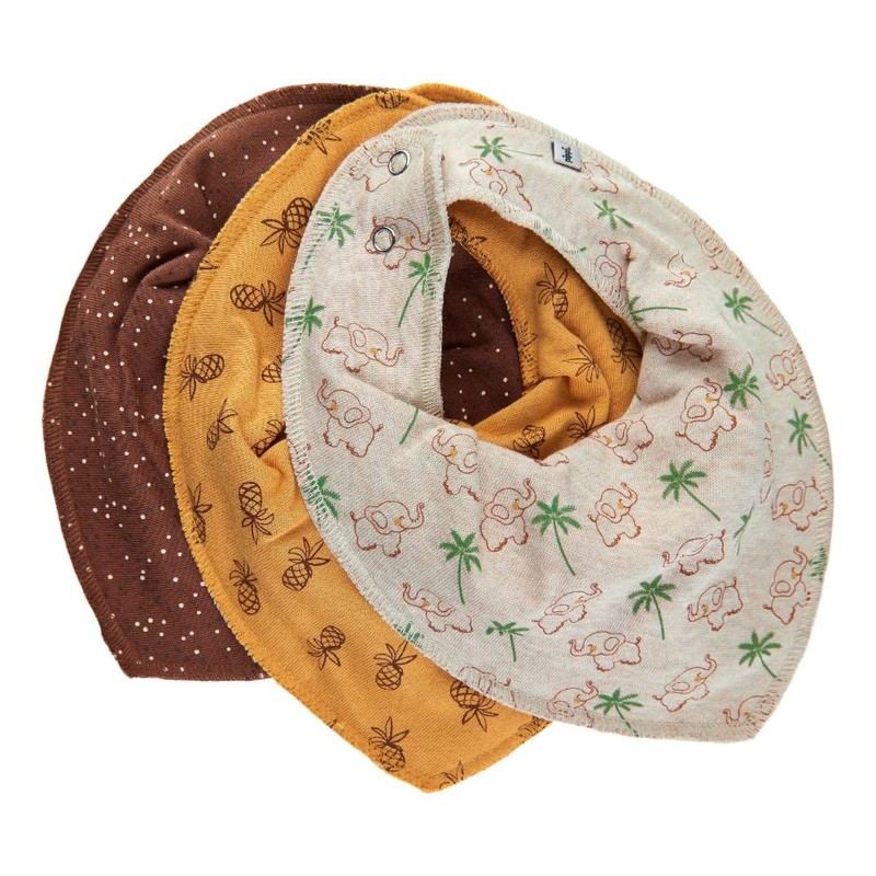 Pippi Unisex Baby Bandana Bib (Pack of 3) Triangle L
