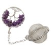 Tea Infuser Artificial Crystal Stone Tea Strainer Stainless Steel Diffuser