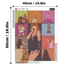 3DKOR Famous Pop Singer 16X20 in Diamond Painting Kit for Adults DIY 5D Diamond Art Kits for Adults Full Drill Crystal Rhinestone Embroidery Craft Kits for Home Wall Decor Gifts.