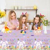 MORAINJAY 3-Piece Easter Tablecloths, 137 x 274 cm, Easter Egg