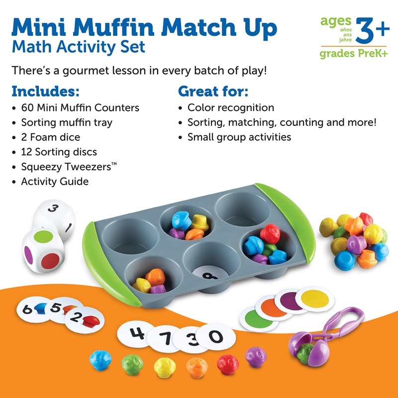 Learning Resources Mini Muffin Match Math Activity Set - 76