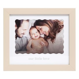 Kate & Milo Our Little Love Frame, Taupe, Sonogram Picture Frame, Gender Neutral Ultrasound Keepsake, Baby Gift for Expecting Parents, Shower and Nursery Décor