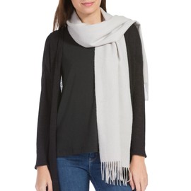 Fishers Finery Women's 100% Pure Cashmere Fashionable Scarf; Luxurious (Stone)