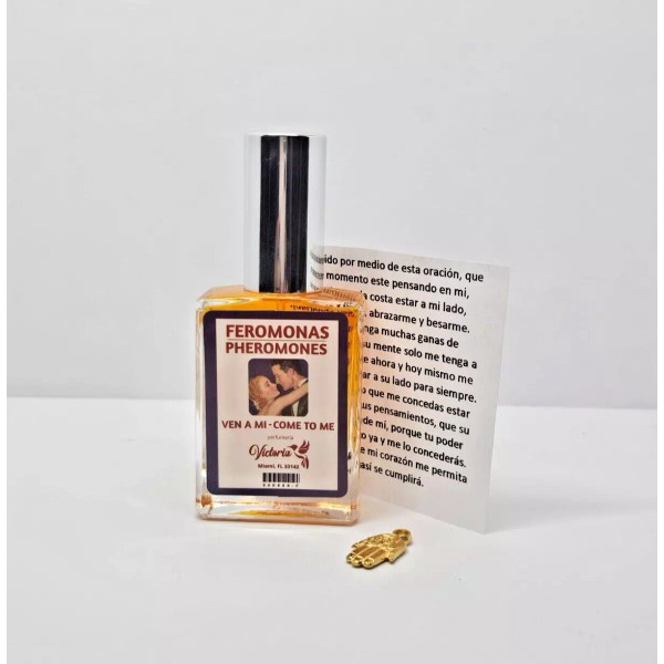 PERFUME CON FEROMONAS VEN A MI ATRAE AL SER AMADO