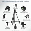 MINICOR Professional Grade Aluminum Tripod - 4-Section Telescopic (Max Height
