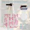 Dr.Baner Pink Bow Tote Bag For Women, Cute Coquette Canvas