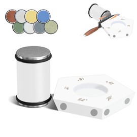 White Rolling Knife Sharpener, Professional Rolling Knife Sharpener Kit with 4Magnetic Angle Offer 12/15/18/20/22° for Kitchen Knives (SET-C)