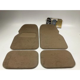 Kraco 700 TAN (beige) Universal 4-Piece Floor Mats Carpet Set With Heel Pad