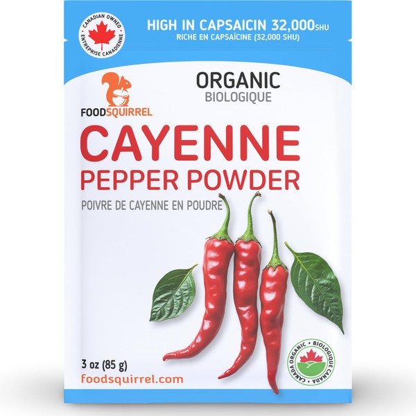 Organic Cayenne Pepper Powder 3oz (85g) - High in Capsaicin
