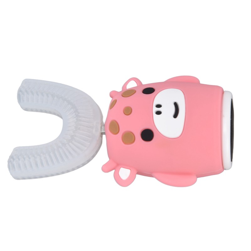 Kids U Shaped Toothbrush Pink Cartoon Electric 360° Tooth Rush