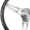 Hiracing 15inch Classic Wood Grain Steering Wheel With Riveted Light