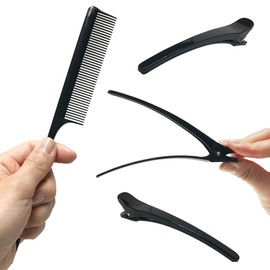 Anti-Static Comb Comb Ducker Hair Arrangement Hair Set Styling Beauty Accessories Hair Closure Unisex (1 Comb, 3 Ducker Set)