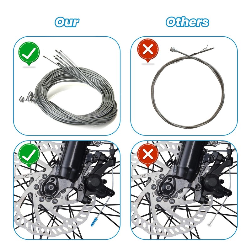 AUTUUCKEE 10 PCS 1.75m Bike Brake Cable, Universal Inner Bicycle