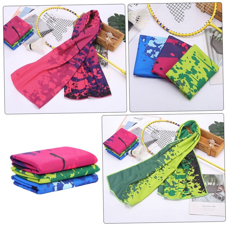 OHPHCALL 3pcs Cool Towel Absorbent for Exercise Gym Shower Outdoor