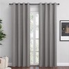 QmQmok Taupe Linen Blackout Curtains 84 Inch Length 2 Panels