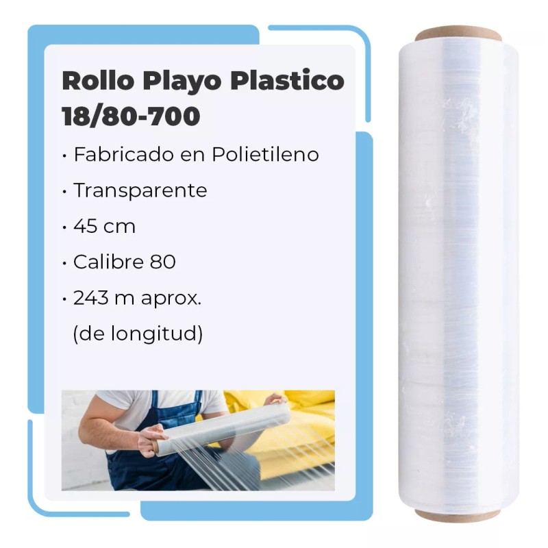 Jands 2 Rollos de Playo transparente 18 Calibre 80 700