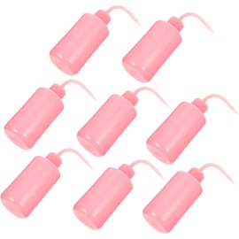 Botella de Limpieza para Pestañas 8 Piezas 250ml Boquilla Curva Antidesbordamiento para Salón y Uso Personal Rosa