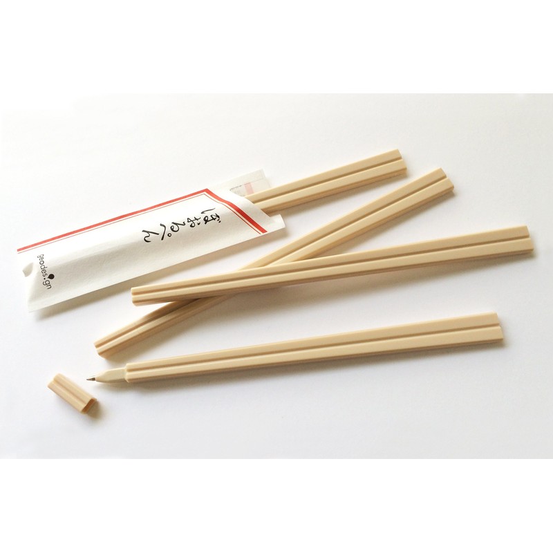 割ri箸 Ballpoint Pen Oil-Based Ink Black 0.8 mm Fine Point