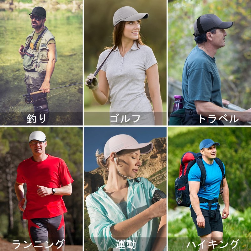 GADIEMKENSD Non-Structured Hat, UPF 50+ UV Protection, Quick Drying, Breathable,