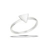 Geometric Modern Triangle Stacking Ring New .925 Sterling Silver Band