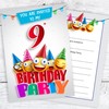 Olivia Samuel 20 x 9th Birthday Party Invites from Cartoon