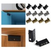 Iron Pivot Hinges, 2 Sets Concealed Cabinet Door Pivot Hinges,