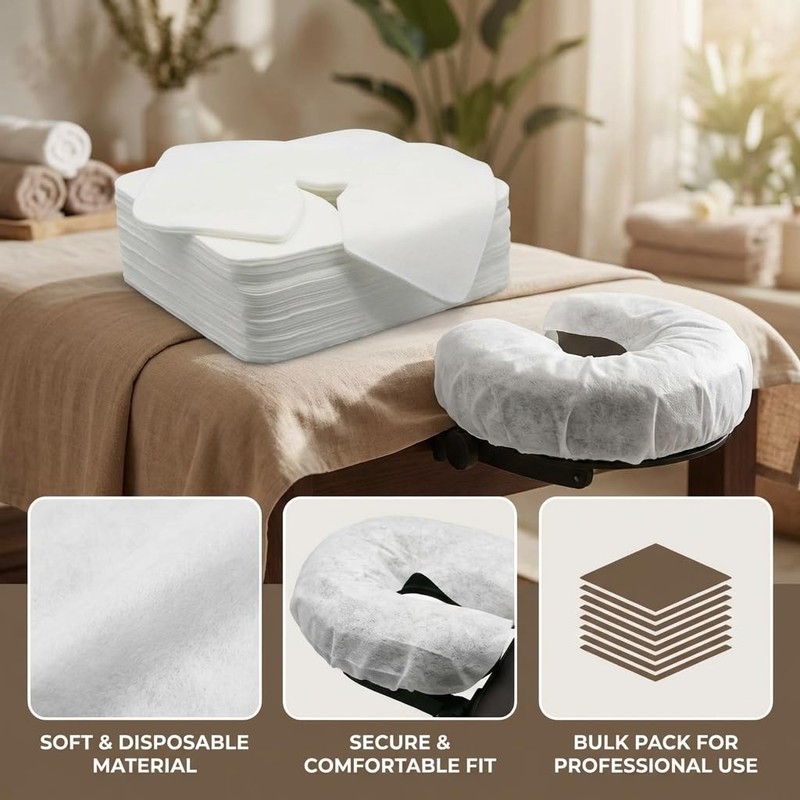 200 Count Disposable Face Cradle Covers, Medical-Grade, Ultra Soft, Non-Sticking