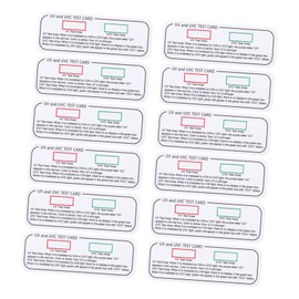 Zerodeko 12Pcs Test Cards Indoor Identifiers Light Effect Tester Cards Portable Indicator Strips for and Use