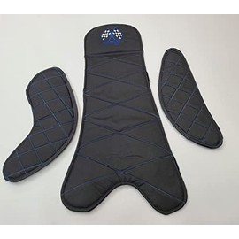 Hidden Comfort Camo Go Kart-Flat Track-Dirt Racing -Seat Pads Adult Size Blue Design