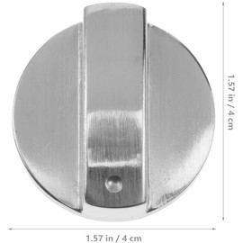 KOMUNJ 6 pieces 6 mm gas stove knobs, zinc alloy gas stove knobs, silver gas stove control gas stove knobs adapter, oven switch, cooking area control