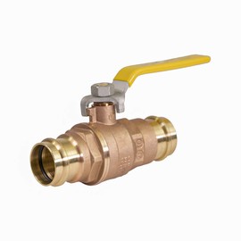 Midline Valve 532VLV001, 1 Double-O-Ring Ball Valve, Press Connections, Brass