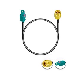 POBADY Fakra Z Cable Fakra Z Male to SMA Male RF Coax Cable 12in/30cm SMA Male Cable RG174 for Car Stereo GPS Navigation