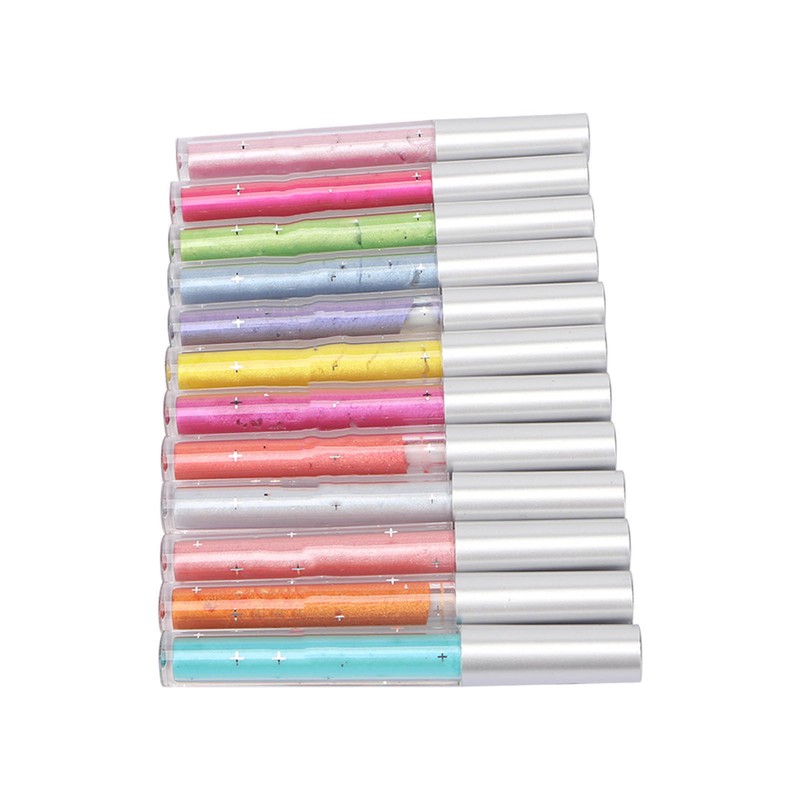 12Pcs Liquid Eyeshadow Set Long Lasting Quick Drying Waterproof Glitter