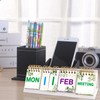 Perpetual Calendar Flip Desktop Boho Calendar with Day Date Month