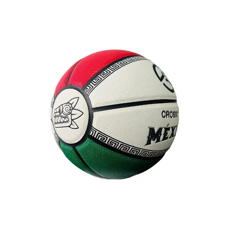 Balón Basquet Piel Sintética Crossover Mexicano Talla 7 Color Tricolor
