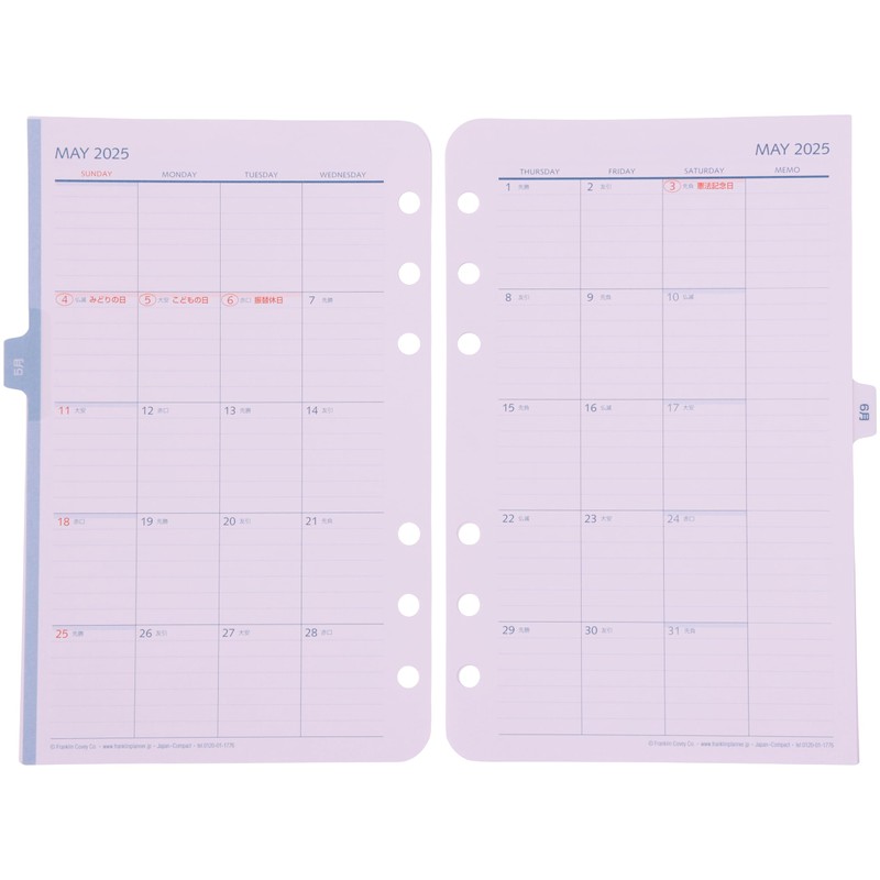 Franklin Planner Original Daily Refill, 12 Month Edition, Begins January