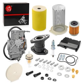 Carburetor Carb and ir Filter & Guide & END CAP Kit Intake Manifold For YAMAHA 1987-1998 Big Bear 350 1987-1995 Moto 4 YFM350ER 1996-1998 Kodiak 400 YFM400FW