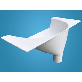 Free Range Designs Urine Separator for Compost Toilets | Classic Urine Diverter in Black or White | Made in UK