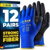 S&R Work Gloves 12 Pairs Of Basic Nylon Fibre With